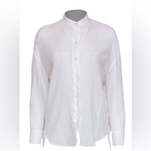 Vince - White Textured Long Sleeve Gauzy
Button-Up Cotton Blouse- Size XS
- NWOT